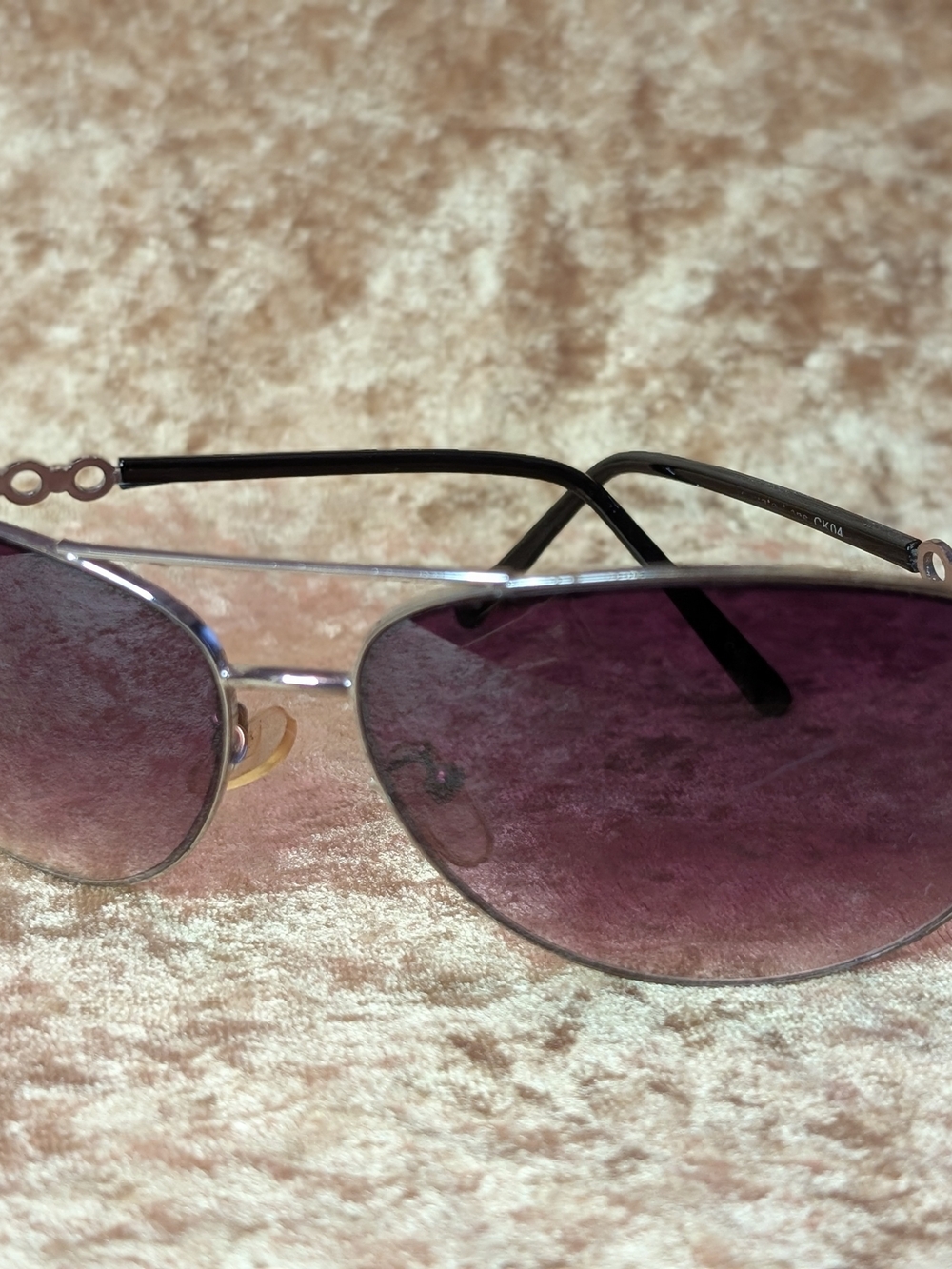 Aviator Sunglasses with Purple Lenses